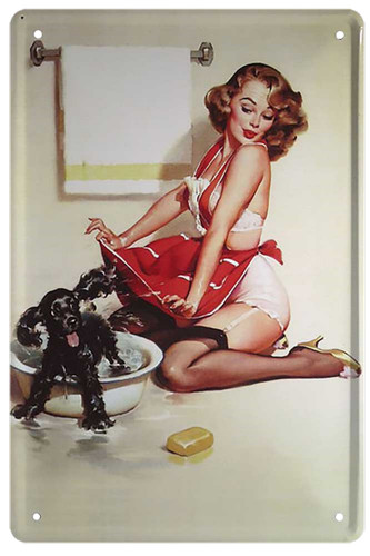 Pinup schwarzer hund - , ''pinup